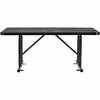 Global Industrial 6' Rectangular Expanded Metal Outdoor Table, Black 277560BK